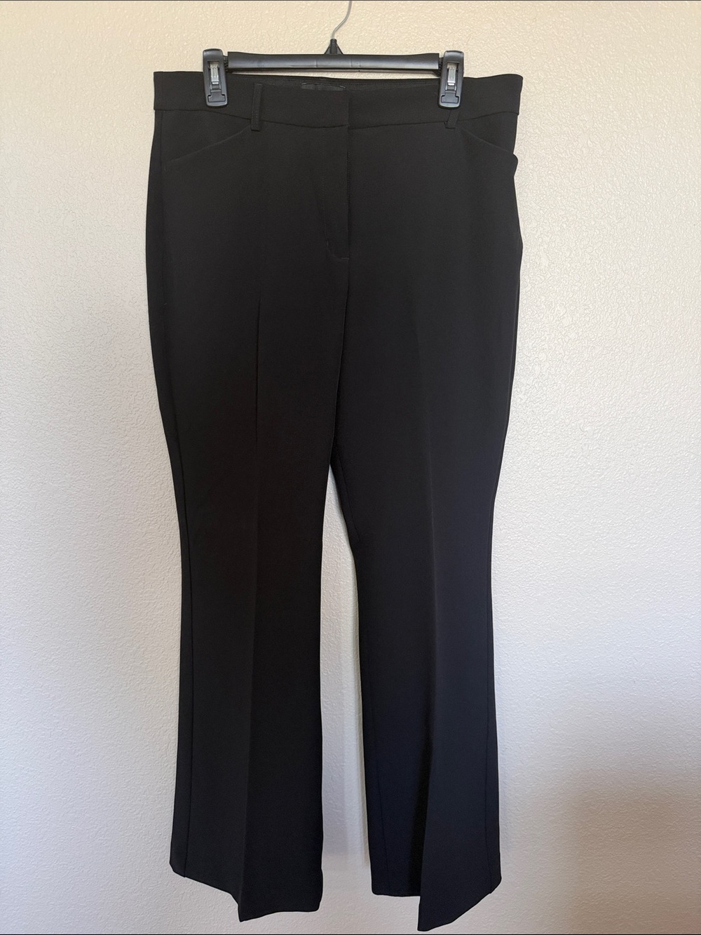 Classic Express Editor Flare Mid Rise Black Women's Dress Pants